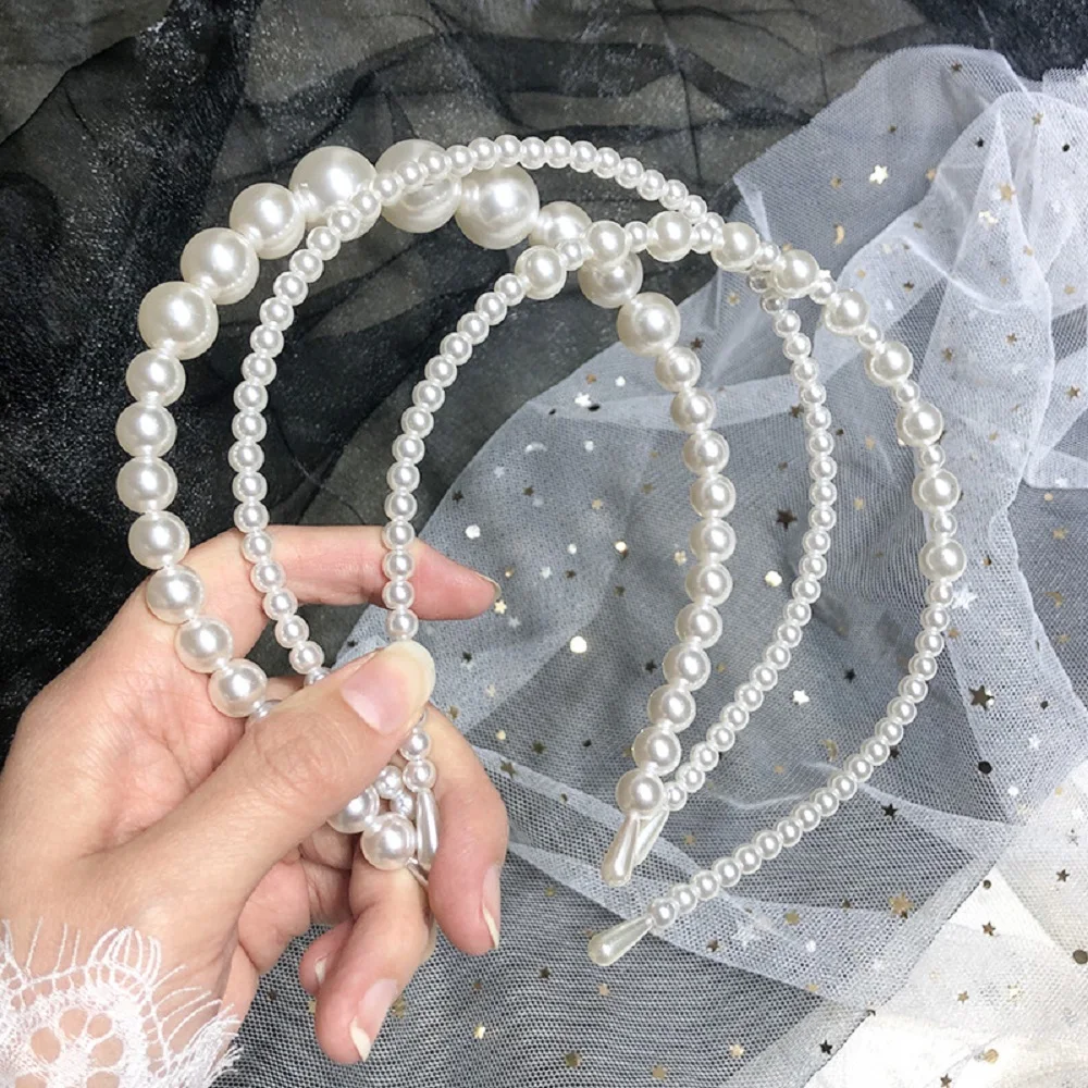 

Elegant Fashion Girls Wedding Hair Garland Women Headband Hair Bands Hair Hoop Pearl