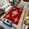 Persian Luxury Rugs for Bedroom Retro Red Home Decor Carpets for Living Room Soft Washable Non-slip Washroom Floor Mats Alfombra 3