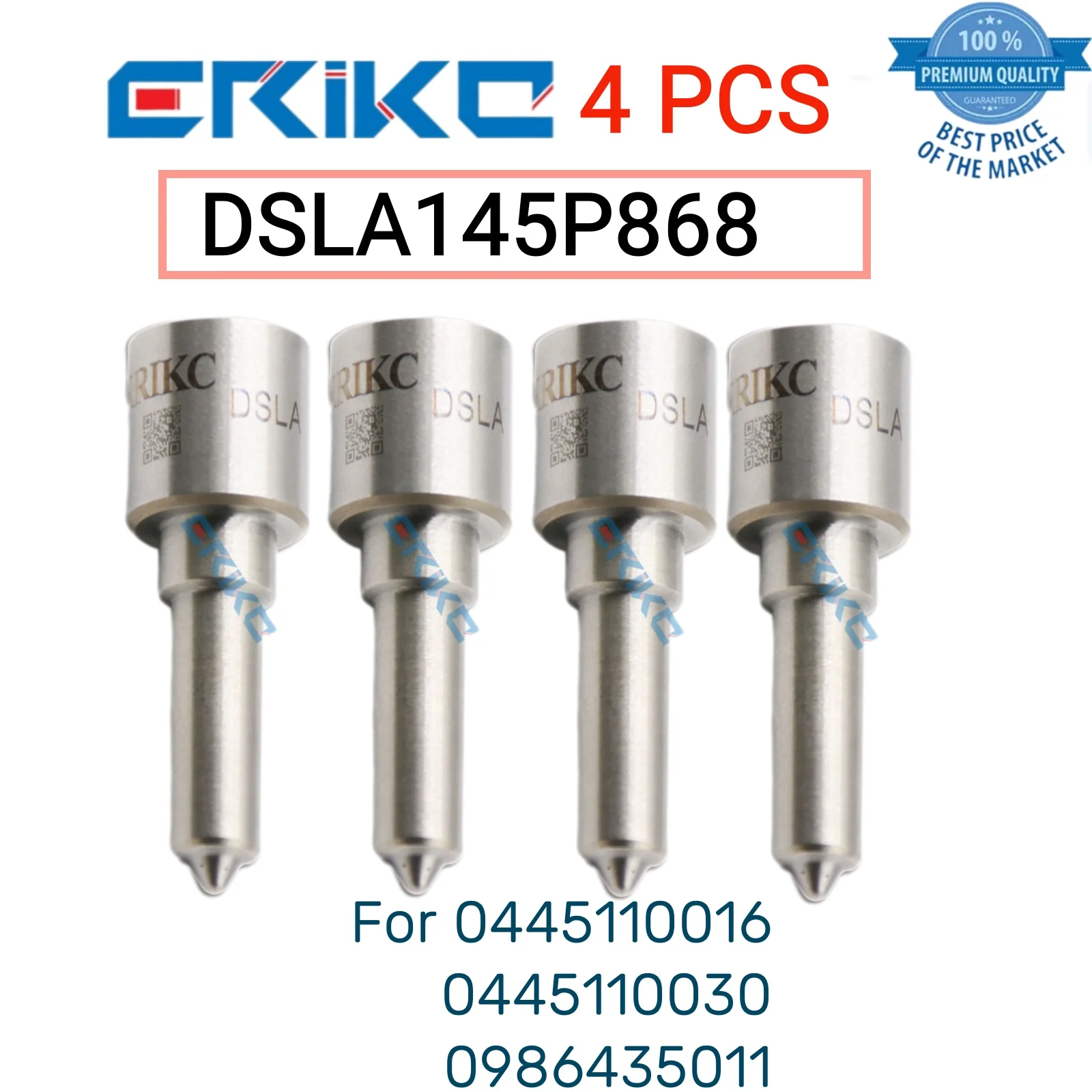 

4 PCS DSLA145P868 0 433 175 235 Common Rail Fule Injector DSLA 145 P 868 DSLA 145P868 for 0445110016 0445110030 0986435011