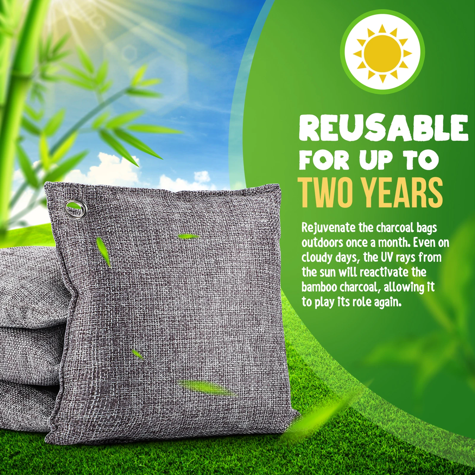 Bamboo Charcoal Air Purifier 10pcs Natural Bamboo Charcoal Bags Air Purifying Activated Charcoal Odor Absorber for Room Closet Car