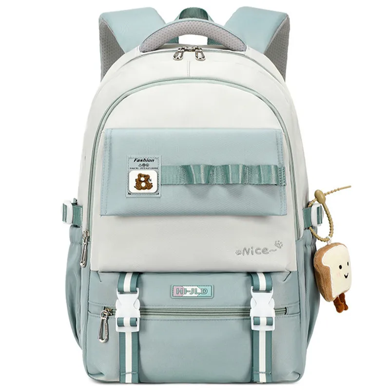 Waterproof Teenage Bookbag Resistant to dirt Nylon Rucksack Fashion Girl Backpack Women School Bag High School Schoolbag Black 4