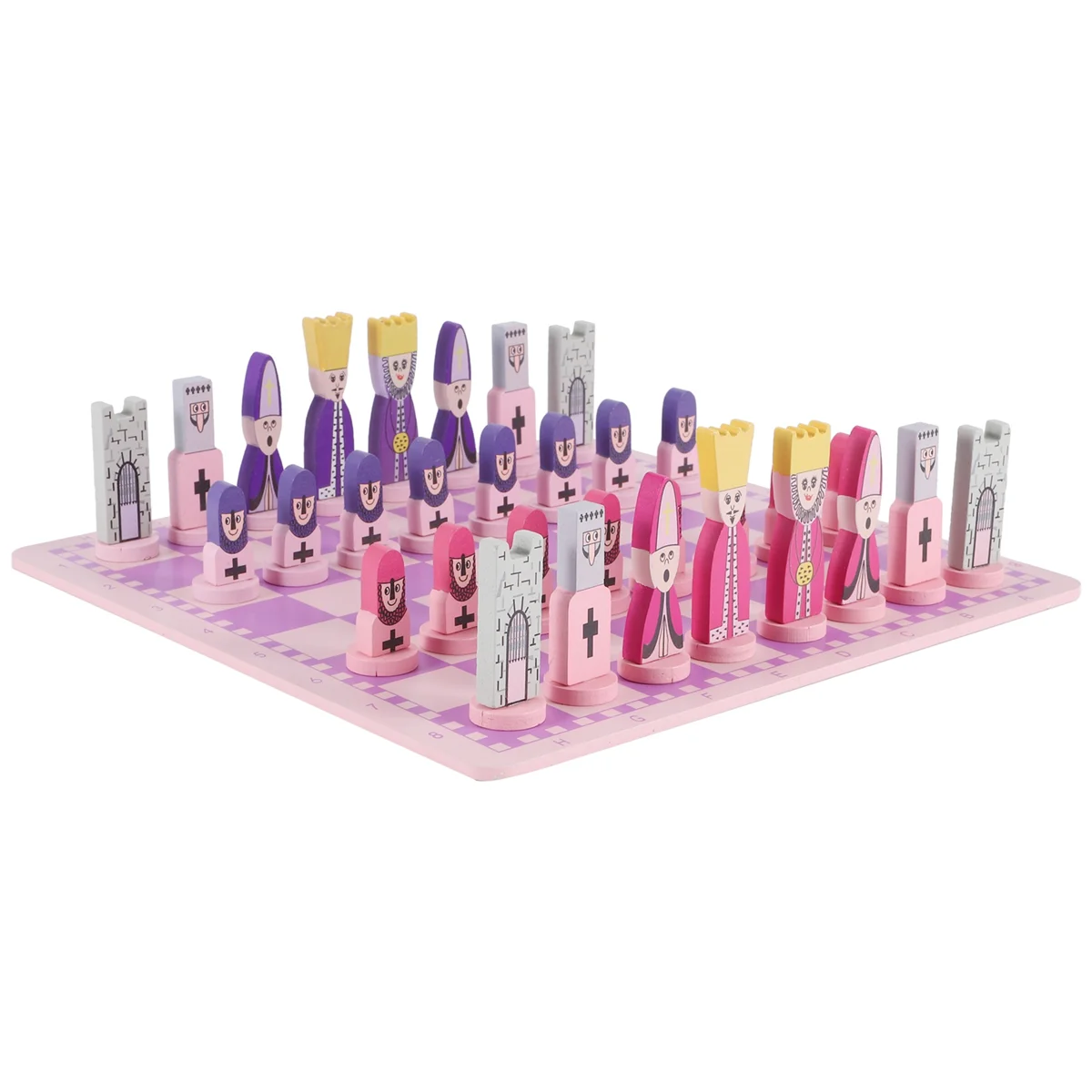 Travel Chess Set with Chess Board Educational Toys for Kids and Adults Pink HOT