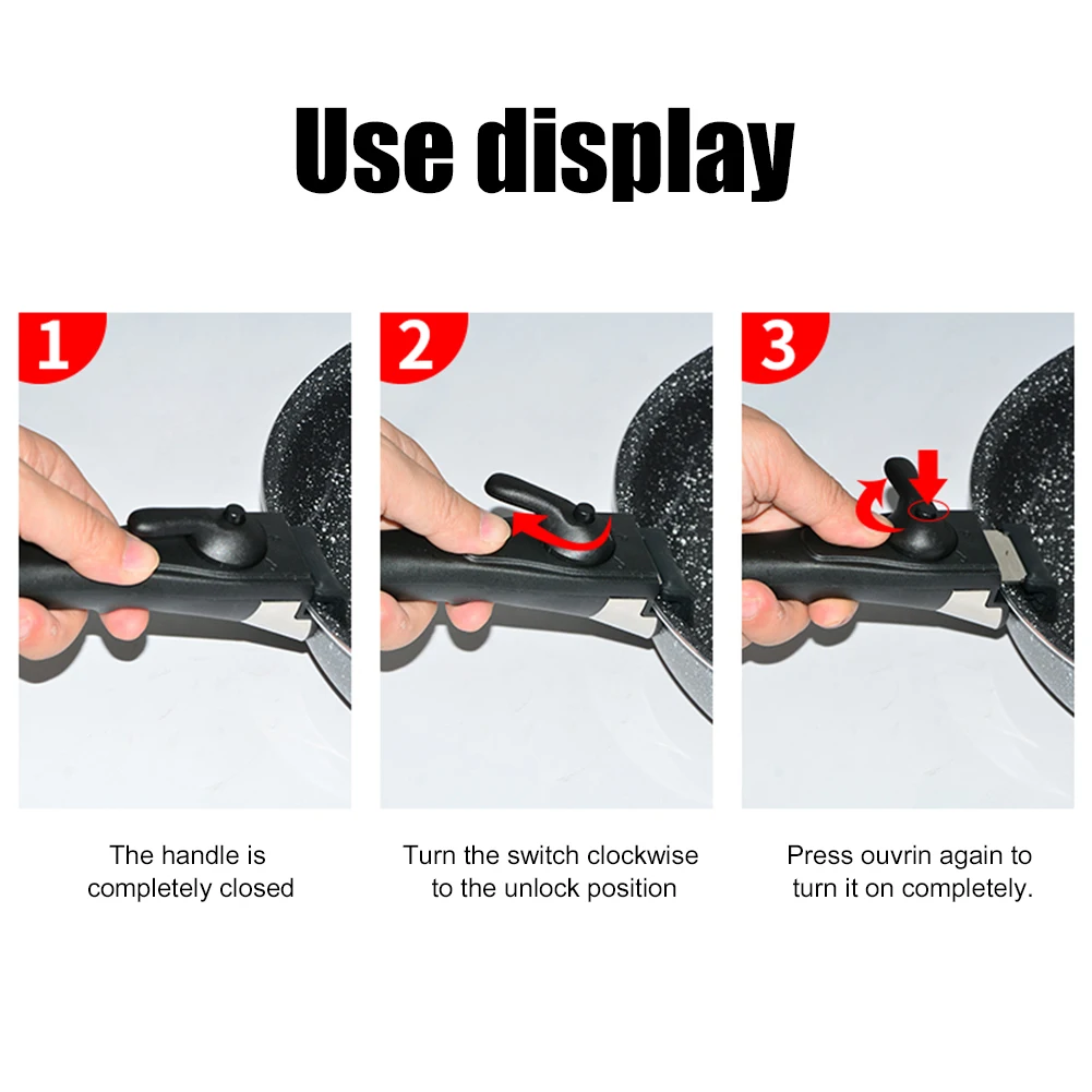 Detachable Pot Handle Tableware Detachable Replacement Clip Hand Grip Universal Ergonomic Kitchen Accessories for Cookware