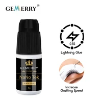 Gemerry Eyelash Extension Glue NaNo Tek 0.5s Fast Drying Adhesive Waterproof Lasting Grafting Lash Glue No Irritant Makeup Tools 1