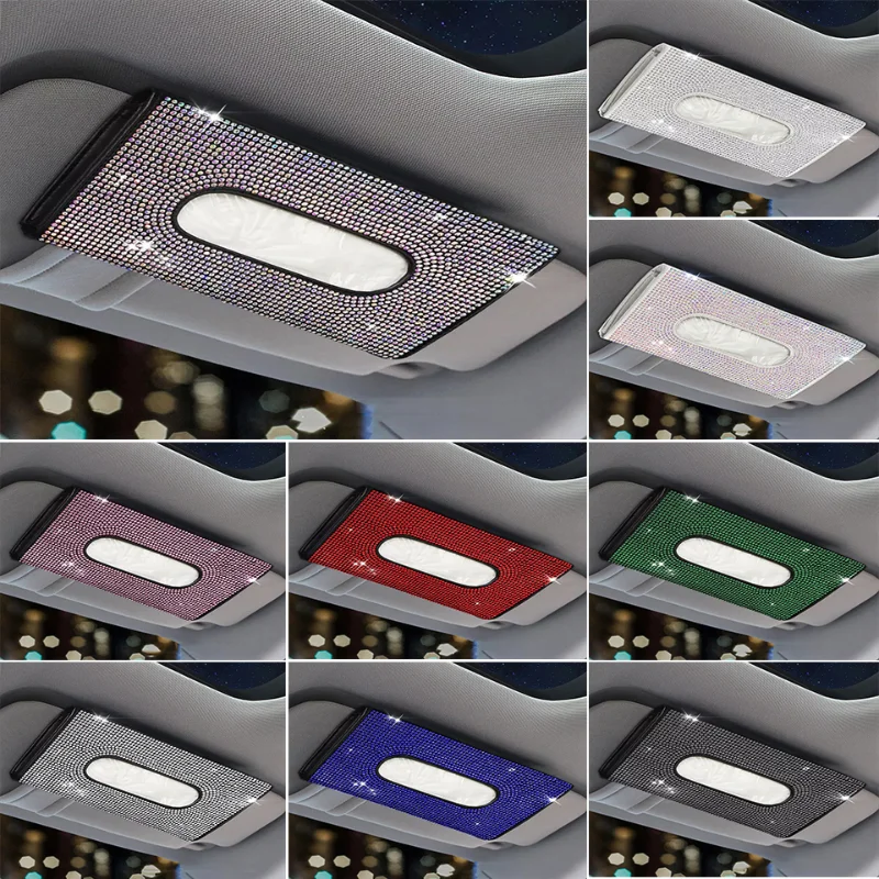 

Прозрачный бриллиантовый автомобильный солнцезащитный козырек, салфетки, Наборы полотенец, автомобильное внутреннее хранилище, декоративные украшения, автомобильные аксессуары