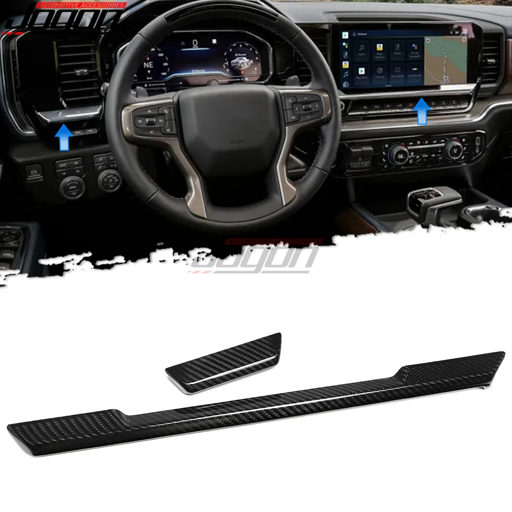 

Для Chevy Silverado 1500 2022 2023 2024 карбоновое волокно интерьер Автомобильная центральная консоль панель приборной панели крышка молдинг отделка Аксессуары