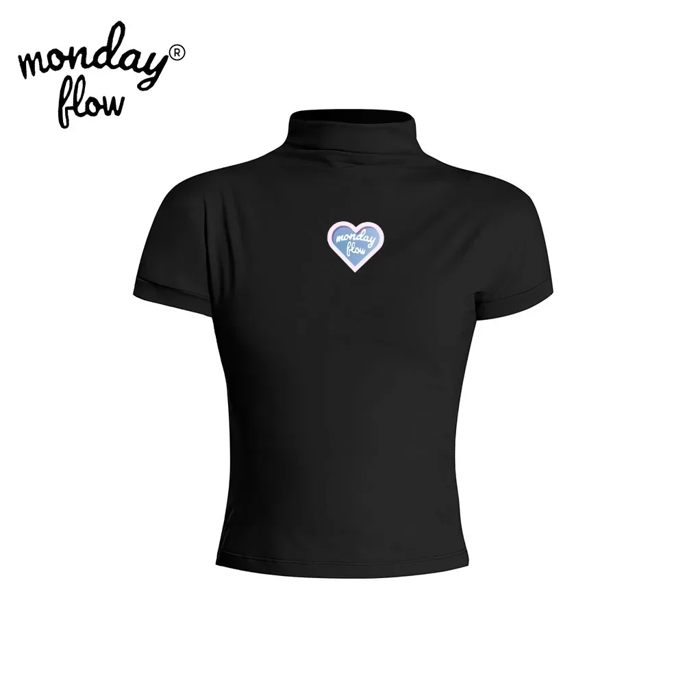 Monday Flow 여성용 골프 의류, 신상 의류, 반팔, 속건성 스포츠 티셔츠, 하단 여름 골프 탑 의류