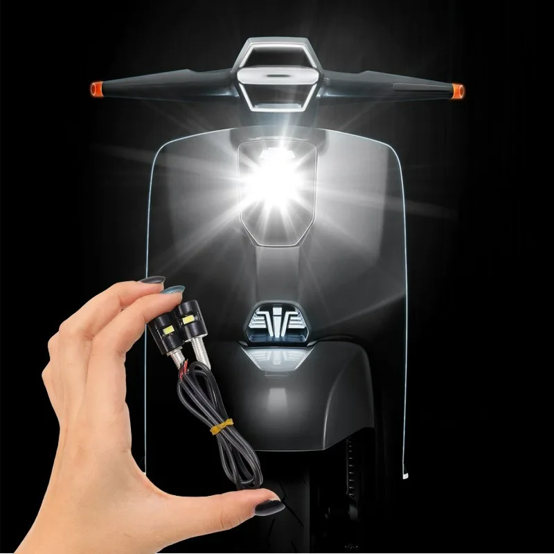 Universal Motorcycle LED Eagle Eye Shape Mini License Plate Light Turn Signal Turn Indicator Tail Rear Light Brake Fog Lamp Bulb