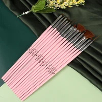 12/15pcs A Set Nail Brush Adhesive Diamond Phototherapy Line 3D Painting Brush Classic Style Fashion DIY Nail Art Tool 2