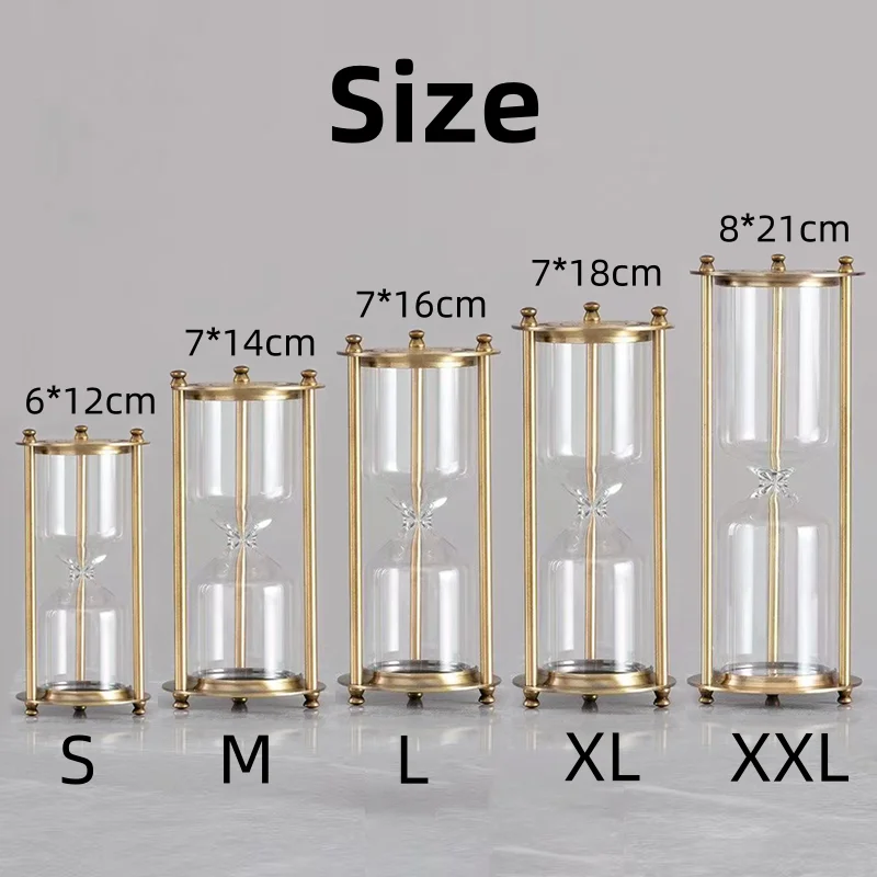 Sand Timer Liquid Hourglass Timer Colored Hourglass European Vintage Empty Hourglass Bottle Handmade Glass Sandglass Creative Metal Timer Sand Clock DIY Home Desktop Decor Gifts
