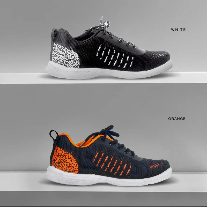 Unisex Lace Up Breathable Bowling Shoes Men Women Right Hand Skidproof Bowling Sneakers Weave Casual Sports Footwear 35-46