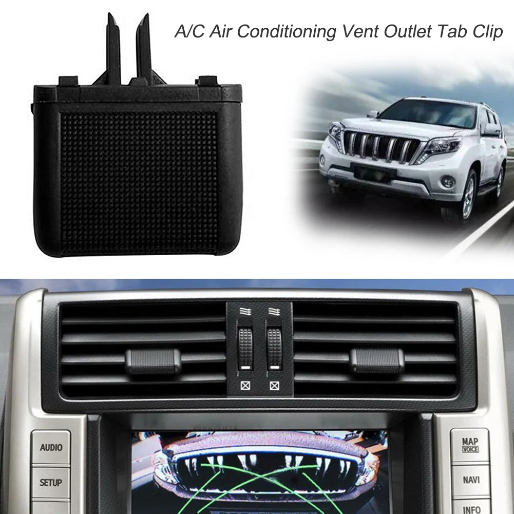 4pcs Car A/C Air Vent Grille Tab Clip Left/Right Auto Air Conditioner Vent Outlet Tab Clip Repair Kit For Toyota Prado 2010-2017
