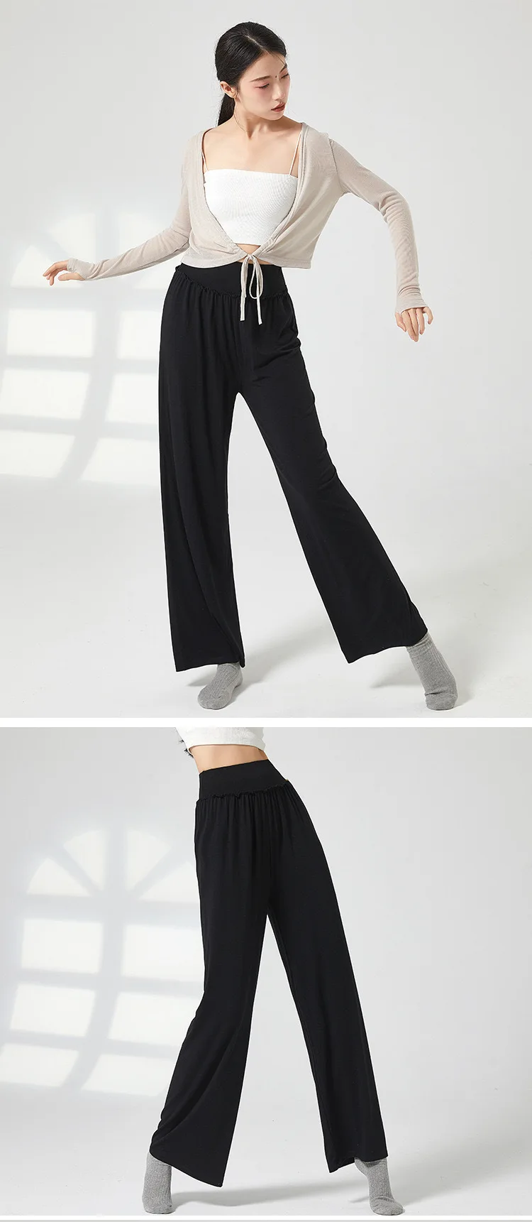 Mode Hohe Taille Nachtwäsche Hose Für Frauen Casual Frühling Herbst Hause Tragen Pantalones Lose Modale Weiche Pyjamas Hosen S-3XL – Detail 7