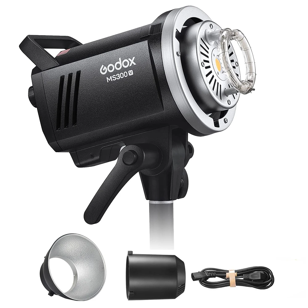 Godox MS200V 200W MS300V300W LED Studio Flash 2.4G GN58 5600±200K CCT Bowens Mount LED Modeling Lamp