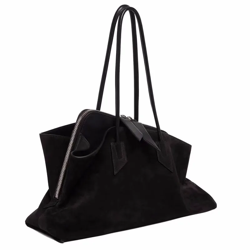 Hot Selling Faux Suede Solid Color Fashionable Versatile Handbag 2025 High Quality Product Large Capacity Women's Shoulder Bags