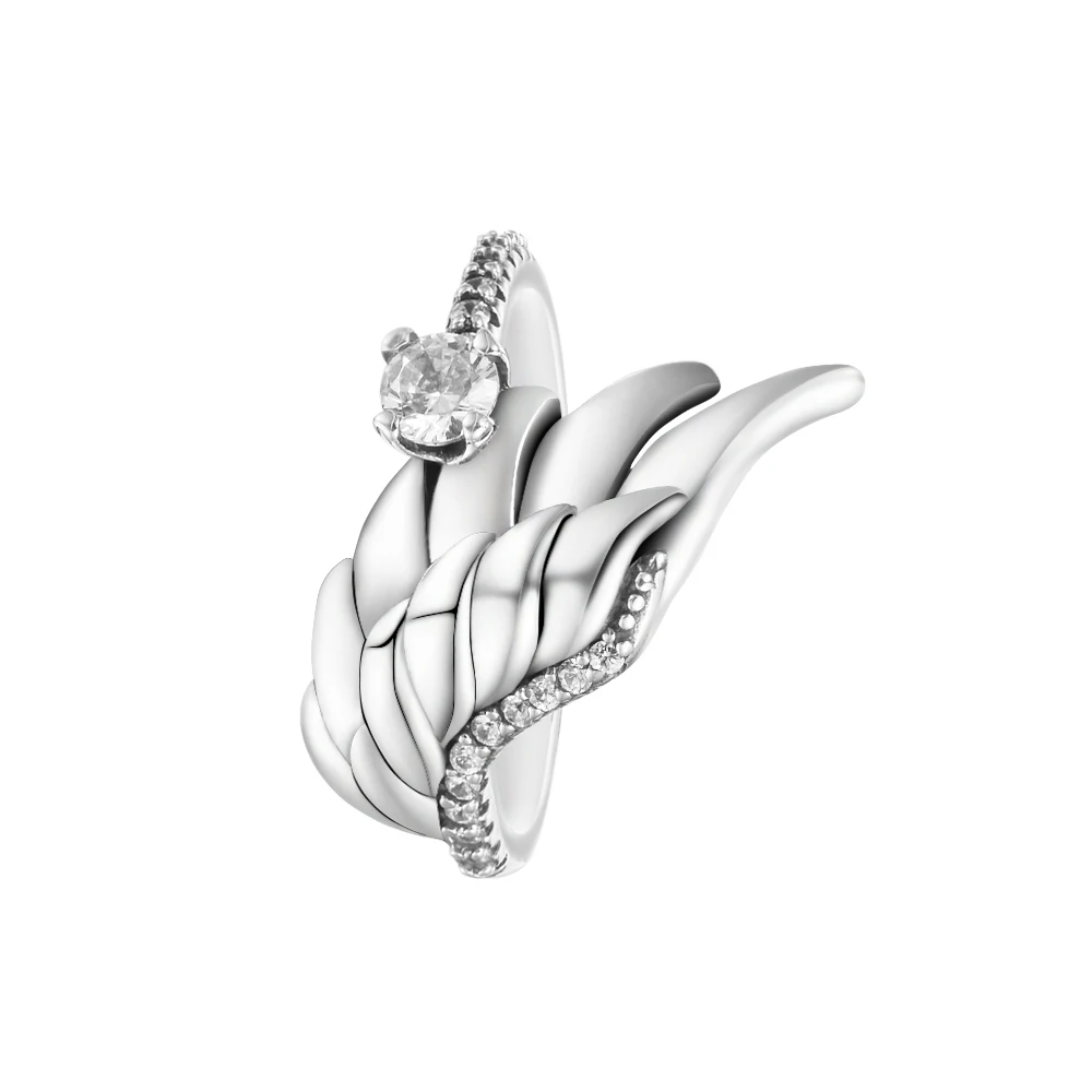 

Ring Majestic Feathers Rings for Women Men Anillos Mujer Anel Bague Femme Wedding Engagement 925 sterling silver Jewelry