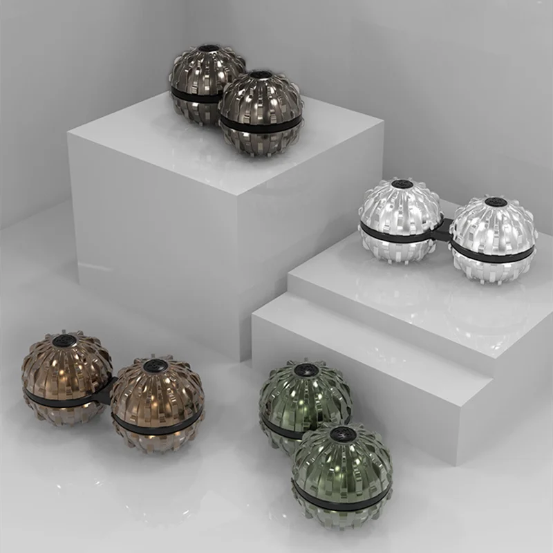 Metal Conjoined Massage Ball Kirsite Rotating Fingertip Gyro Decompression Toys Fidget Spinner Stress Relief