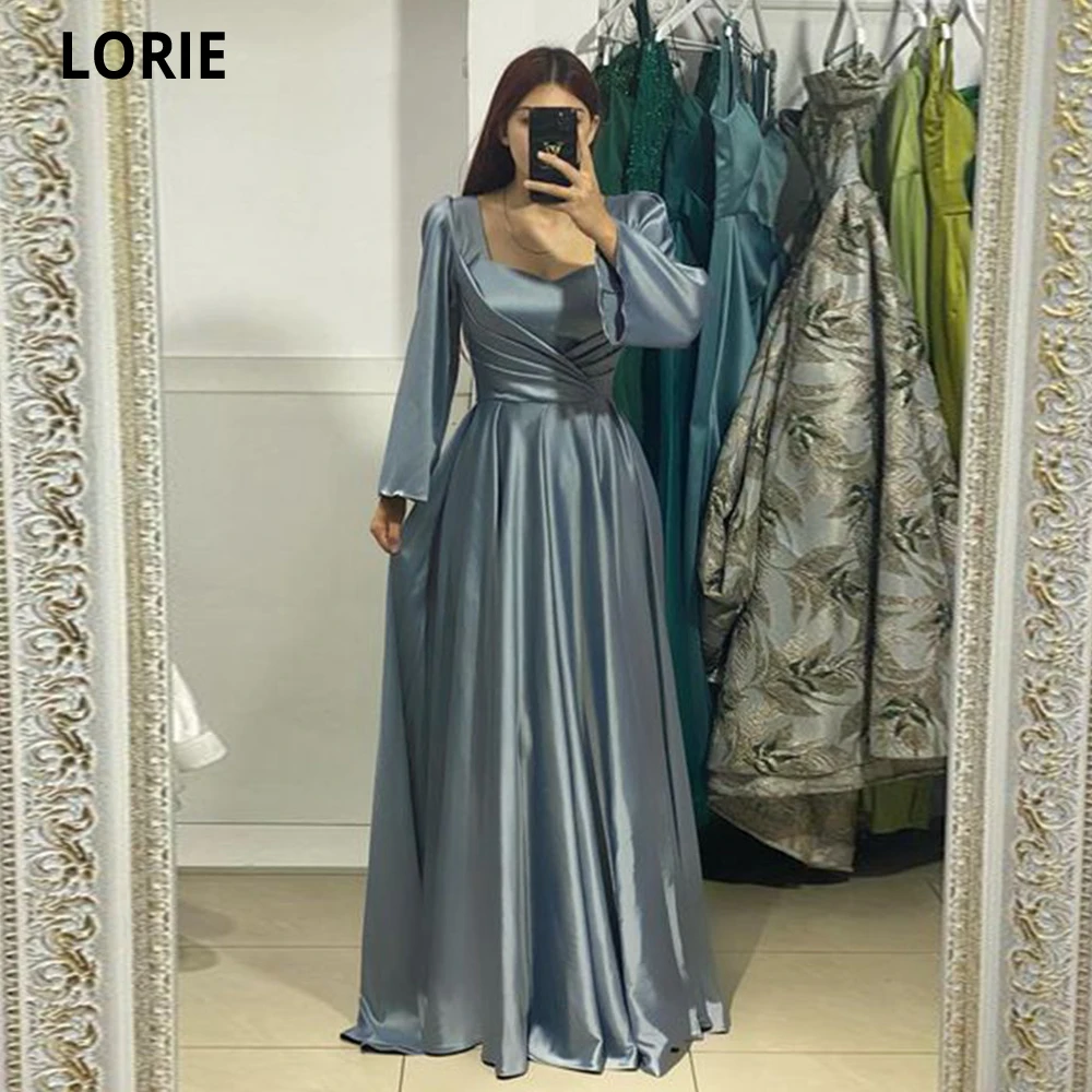 

LORIE арабское вечернее платье с рукавами-крылышками трапециевидного силуэта с квадратным вырезом Плиссированные индивидуальные Формальные Свадебные вечерние платья для выпускного вечера
