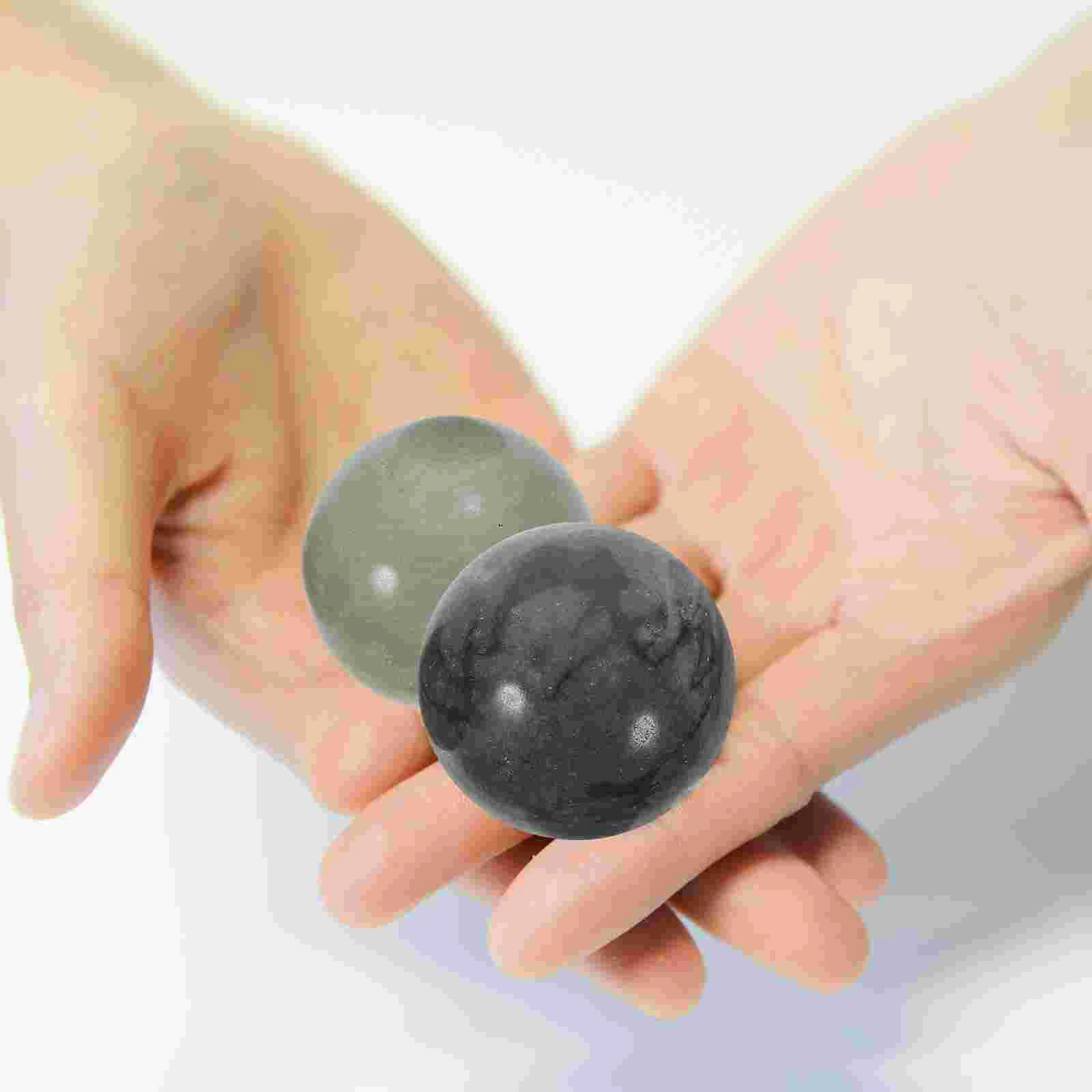 Gleavi Back Massage 2 Sets Marble Baoding Balls Chinese Health Stress Relieve Hand Exercise Hand Massage Hand Balls