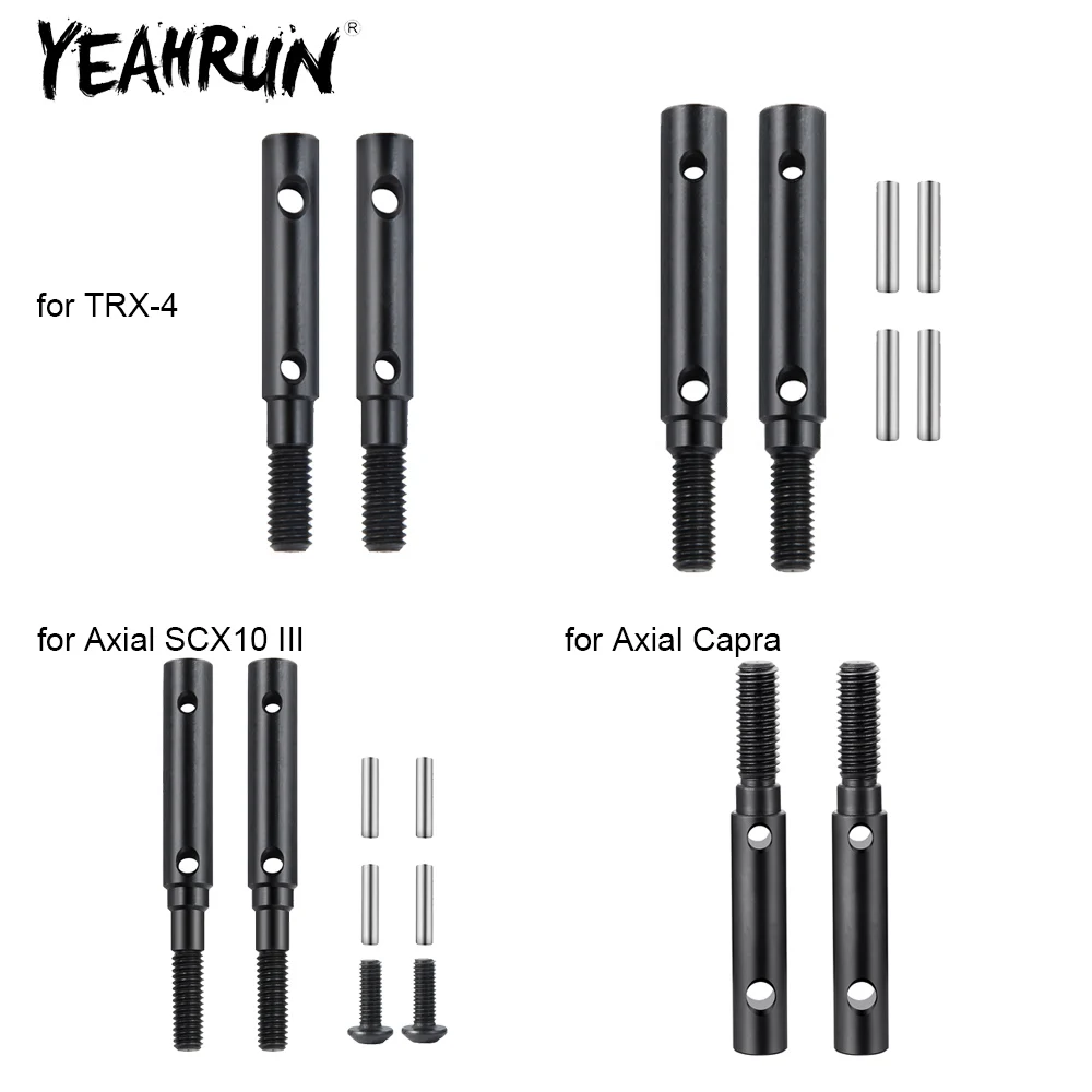 YEAHRUN2PcsHardSteelFrontRearPortalStubAxleDriveGearShaftforTRX-4AxialAXI03004CapraSCX10III1/10RCCarParts-AliExpress26
