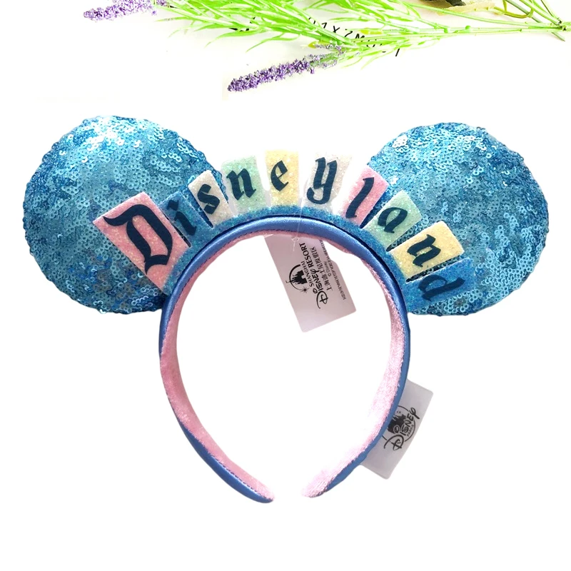 2022 Disney Mickey Ears Headband Firework Headband with Castle Peter Pan Cosplay Hairband Disneyland Letter Headband Gift baby accessories girl Baby Accessories