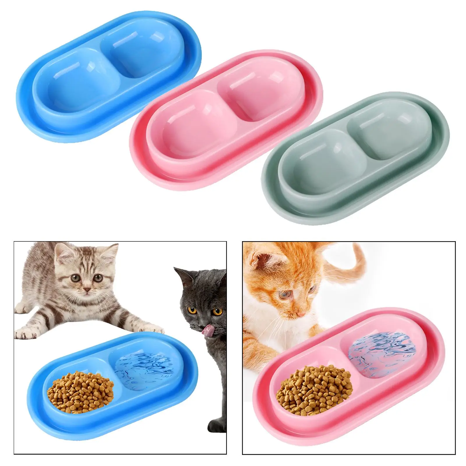 Cat Bowls for Food and Feeding Bowls Nonslip Easy to Clean Outdoor Cat Feeder Cat Dishes for Small Animals Supplies