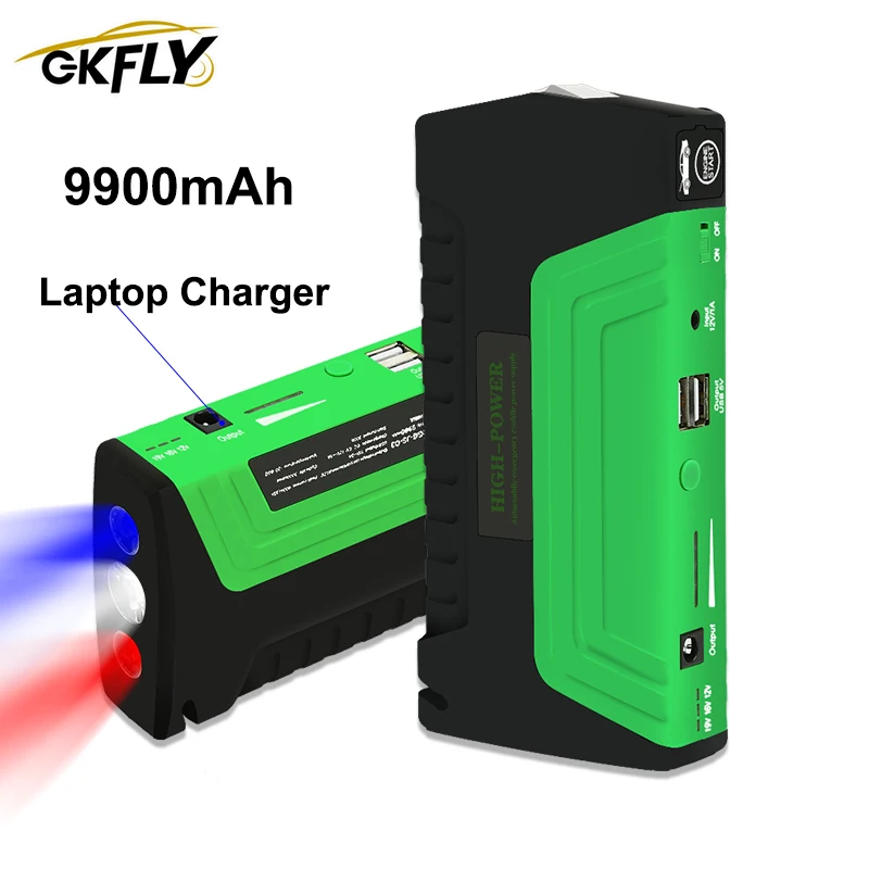 

GKFLY Emergency 9900mAh Car Jump Starter 12V Portable Starting Device Power Bank Car Charger Car Battery Booster Buster Starter