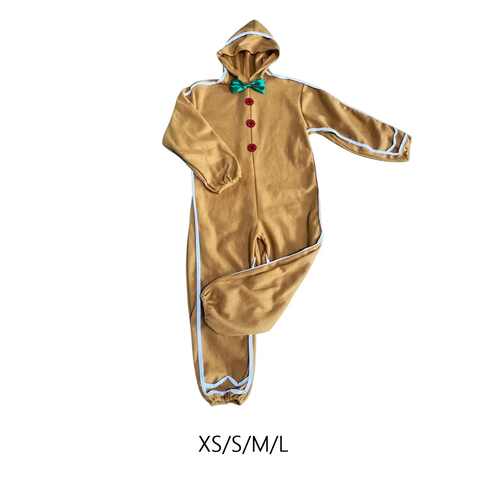 

Christmas Outfit Child Gingerbread Man Costume for Pretend Play Holiday