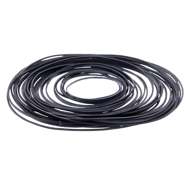 Mix Size Rubber Belts Cassette Tape Machine Belt Set for Recorders and Drives 30/50/100/120Pcs cassette tape belts,cassette tape belt,recorder tape drive accessories,recorder tape accessories,audio accessories