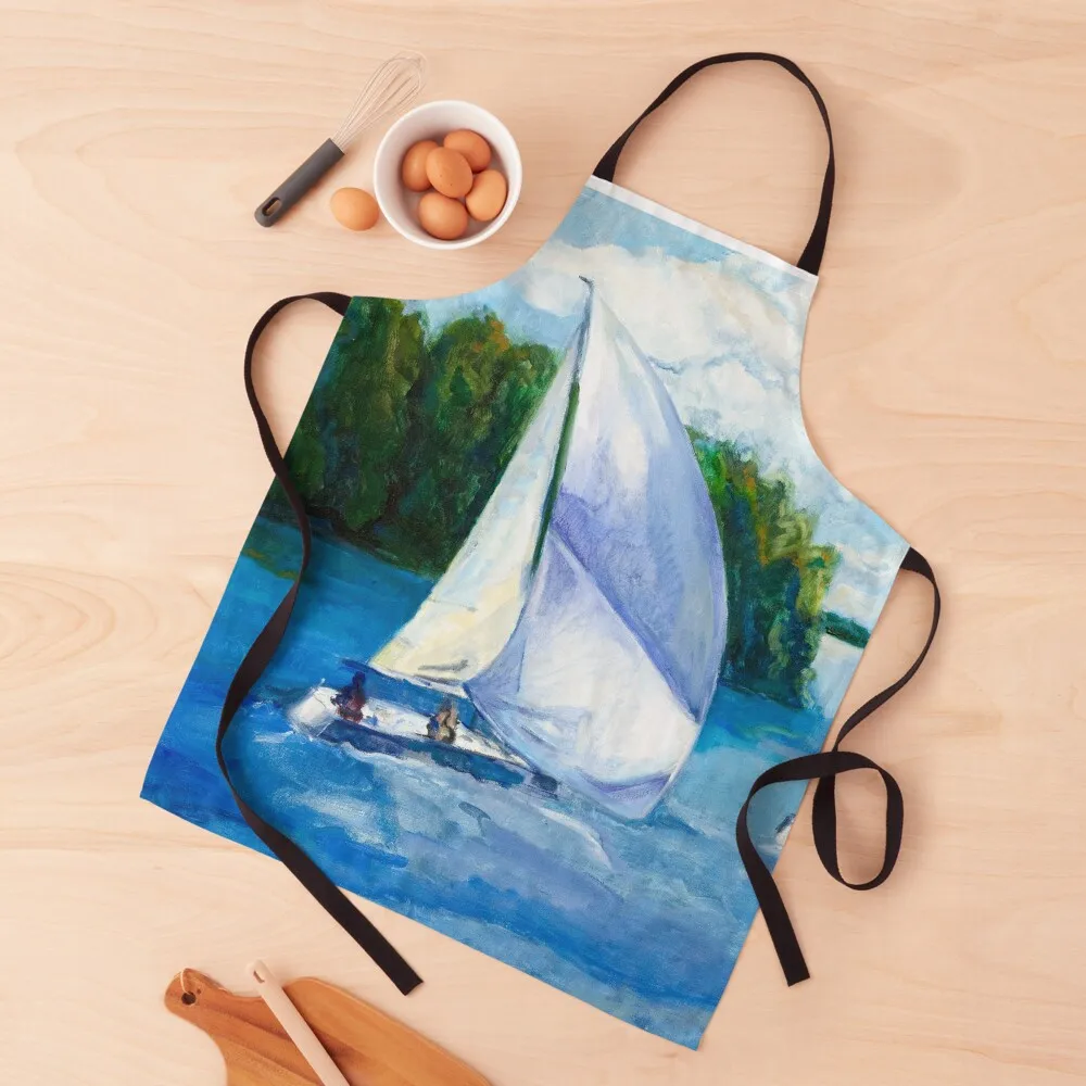 

Late season sailing Apron For Women Kitchen Kitchen Front Household Items Kitchen Handle For Women Apron