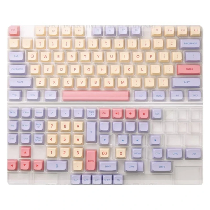 

132 Keys PBT Keycaps XDA Profile DYE SUB Personalized Cute Cotton Candy Keycap For Cherry MX Switch Mechanical Keyboard