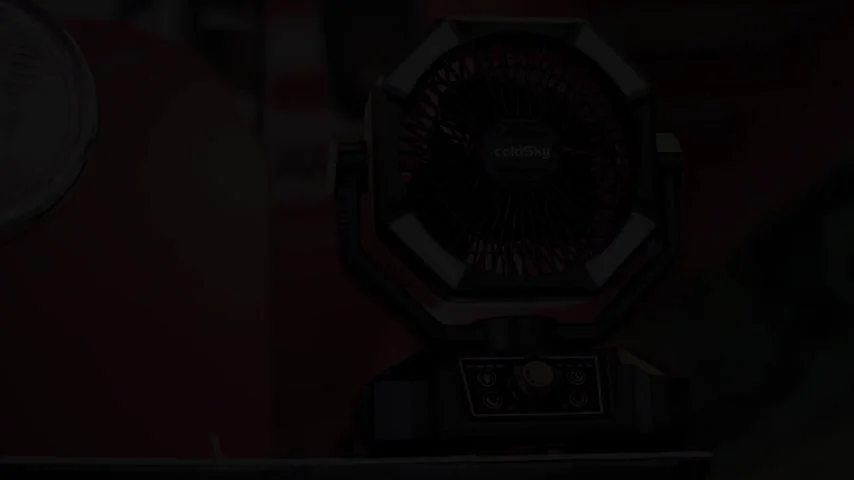 coldSky 20000mAh Battery Camping Fan with 4 LED Lantern 8 Speeds Desk Fan Portable Outdoor Fan for Tent Power Outages Jobsite