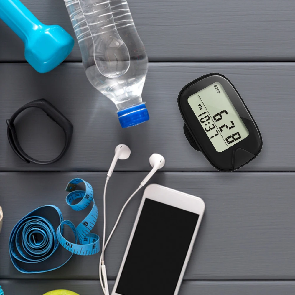 Walking Pedometer Portable Pedometer LCD Display Electronic Pedometer Multi-Function Walking Step Counter for Outdoor Sports