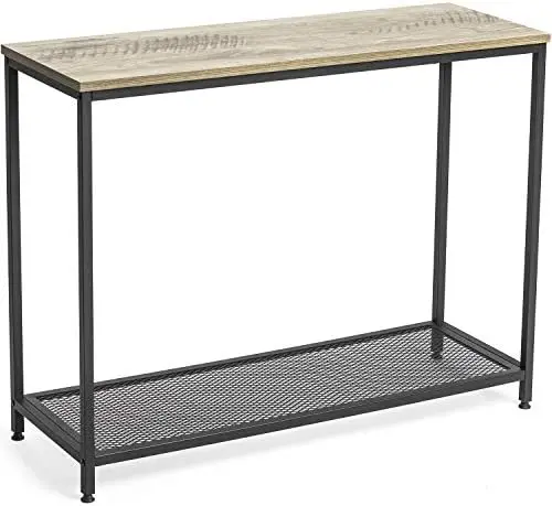 

Console Table with Storage Shelf, 2-Tier Sofa Table for Entryway, Hallways, Living Room, Accent Furniture Entry Table, Wood with