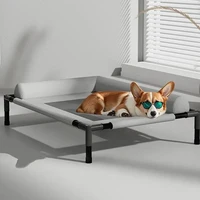 Pet Furniture Mesh Elevated Dog Beds Breathable Removable Raised Dog Bed with Pillow Outside Dog Bed Cat Patio Sunbathing 2