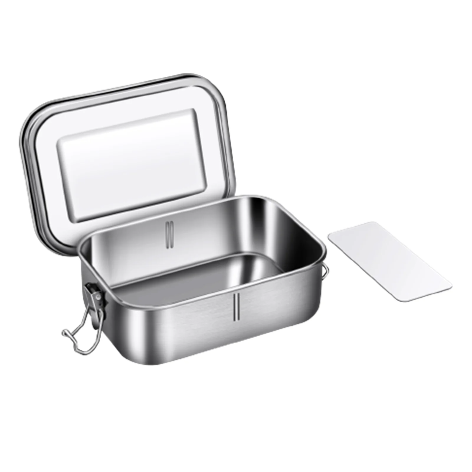 Stainless Steel Double Snap Seal Lunch Box with Moving Stopper 800ML
