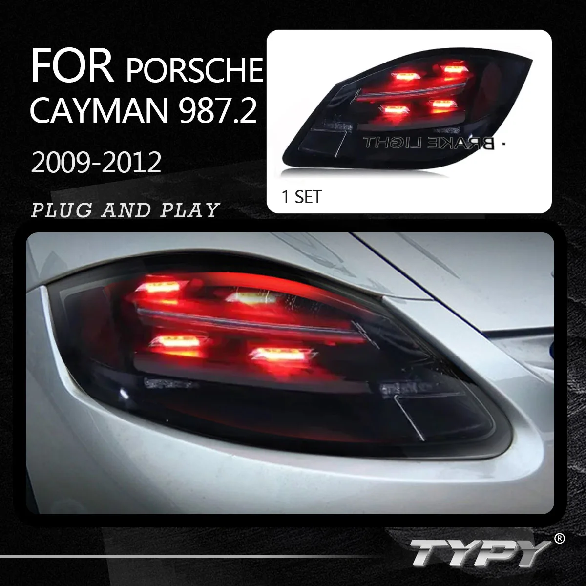 

Автомобильная задняя фара, задняя фара, Модифицированная задняя фонарь, задняя фонарь, сигнал поворота, тормоз, задняя фара для Porsche Cayman 987,2 2009-2012