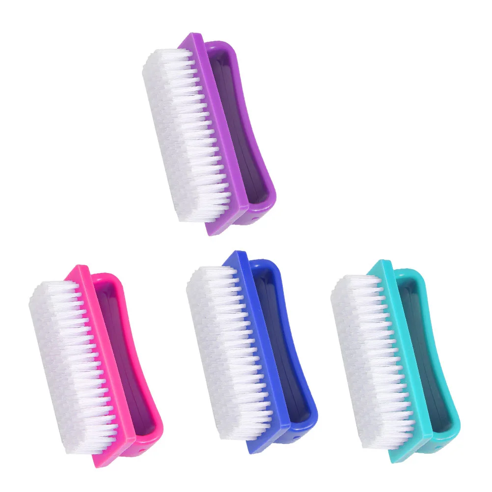 

4 шт., ручка-щётка для чистки ногтей