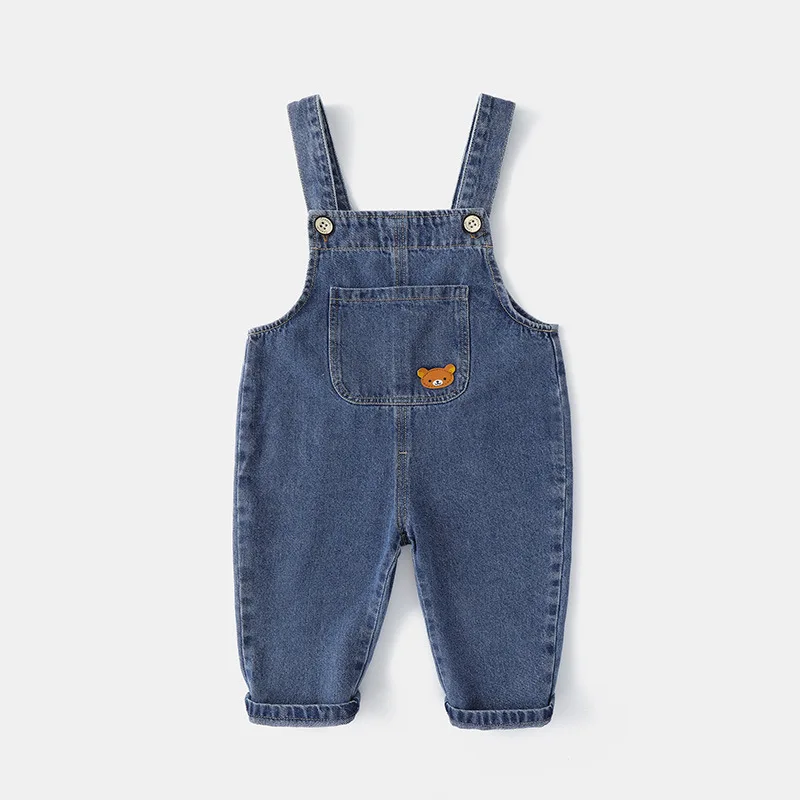 Children Overalls Pants Soft Cotton Baby Boys Overalls Spring Autumn Kids cartoon Long Pants Casual Girls Jumpsuits Children Clothes SuspenderTrousers Kids Outfits