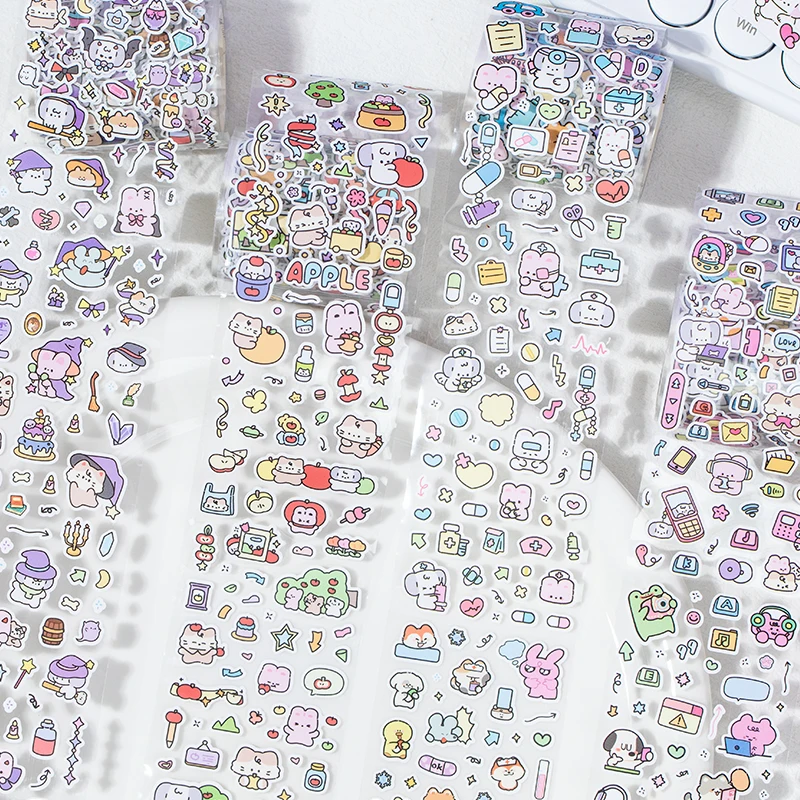 200cm/roll Healing Cute Pet Die Cutting Tape Notebook Hand Account Ins Wind Cute Pet Decoration Stickers Cute DIY Tape 3