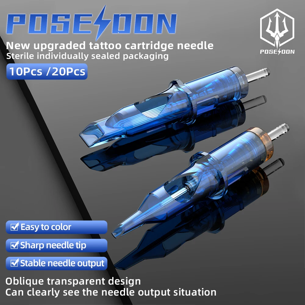 POSEIDON 50PCS Mixed Professional Tattoo Cartridge Needles with Membrane Safety Cartridges Disposable Tattoo Needle 2