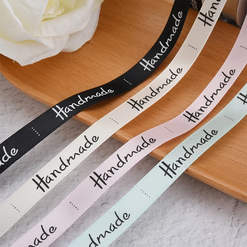 Polyester Ribbon 25 Yards 3/8'' (10mm) Handmade Design For Bow Craft Wedding Party DIY Decoration Gift Packaging Accessories