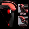 Gaming Chair w Bluetooth Speakers RGB LED Lights,Ergonomic，Footrest,Height Adjustable Adults w Back Lumbar Support Red 4