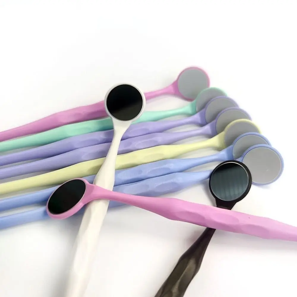 

10pc/Box Colorful Handle Single Side Double Sided Mouth Mirrors Dental Intraoral Reflector Oral Mirror Dentist Instrument