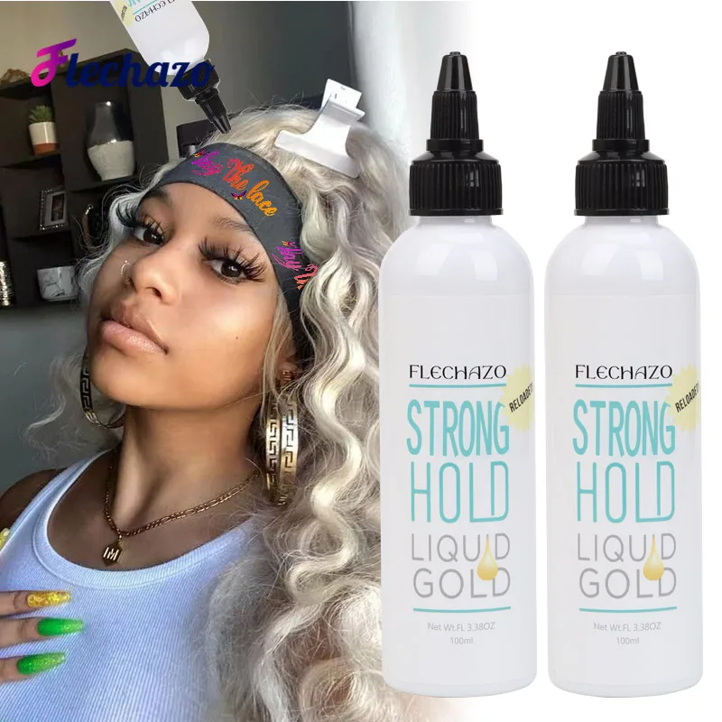 Strong Hold Liquid Gold Clear Lace Melt Wig Installa Colla Dry Fast Hair Adesivo Gel Edge Control Bonding Glue Beginner Friendly