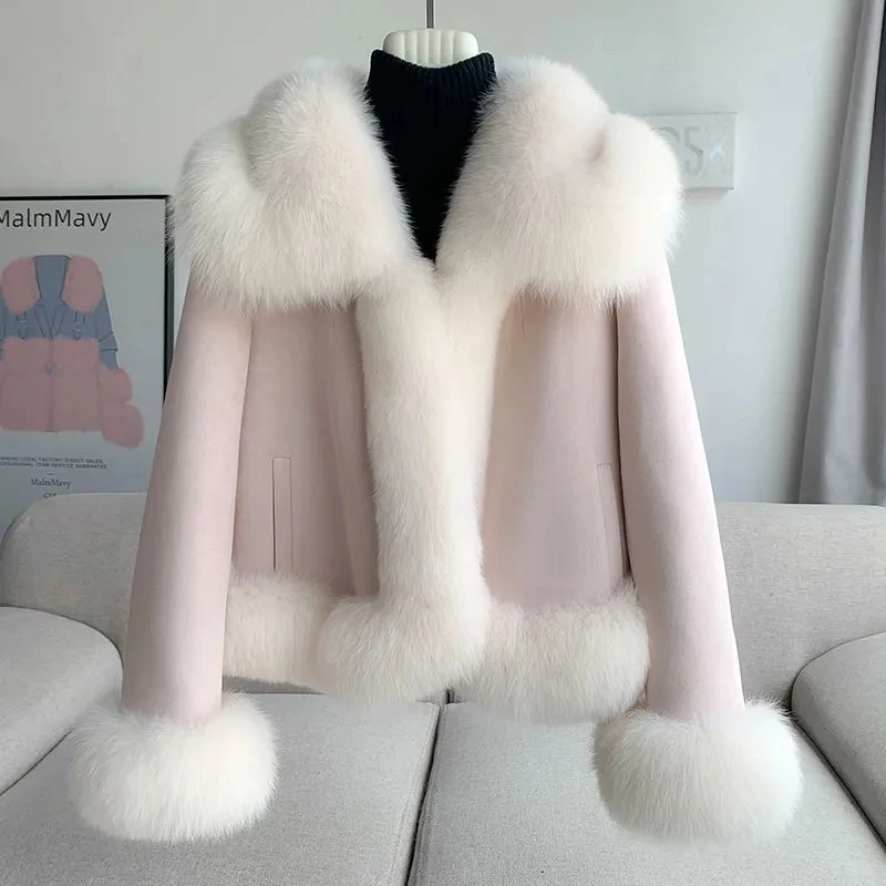 

2023 Winter New Faux Fur Jacket Women's Overcoat Fashion Loose Thickened Warm Parker Coat Women's Down Jacket Outwear Casaco