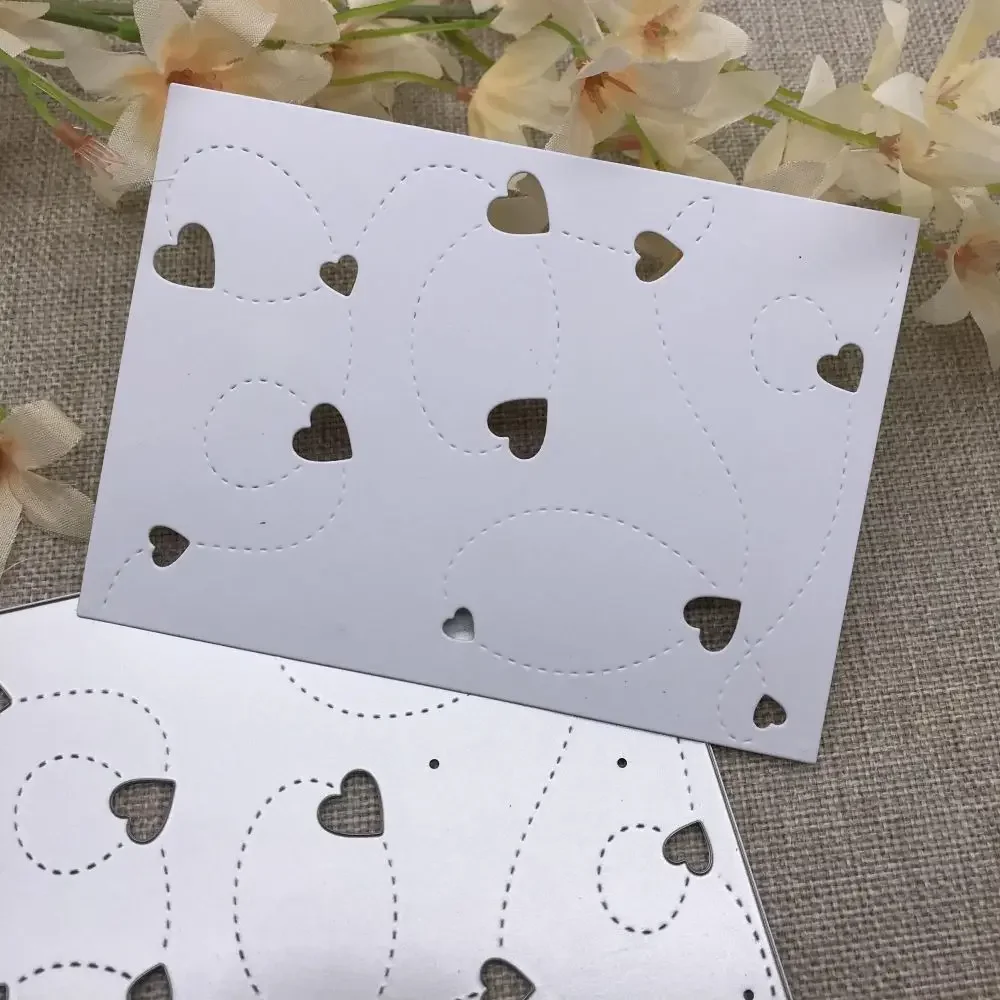 Liebesstreifen-Rahmen Metall-Stanzformen Schablonen für DIY Scrapbooking Dekorative Handarbeit Stanzschablone Form