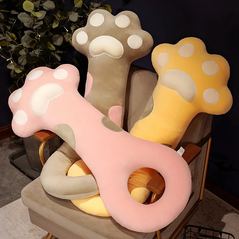 

135cm Soft Long Cats&Bear Paw Pillow Animal Toys Bed Cushion Plush Stuffed Floor Home Sofa Pillow Creative Children Girls Gift