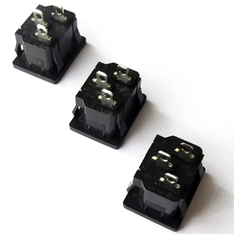 Universal 250V 10A Electrical AC Power Socket with 3-Pin Inlet Plug Connector