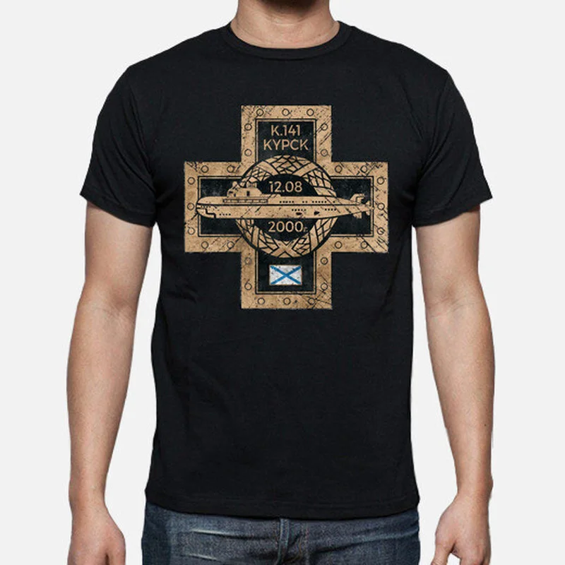 

Russian Naval Army Submarine Kursk Men T-Shirt Short Sleeve Casual 100% Cotton O-Neck Summer Shirts